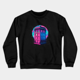 Vaporwave Tardis Crewneck Sweatshirt